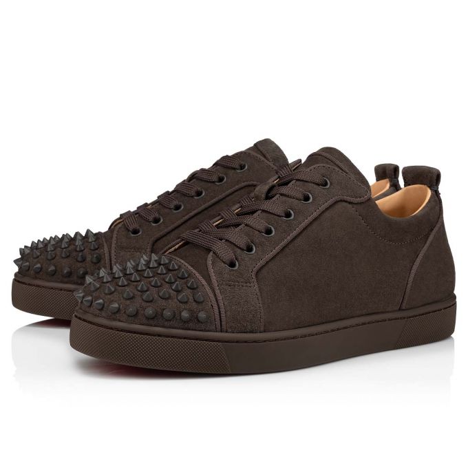 Christian Louboutin Louis Junior Sp 000 Mat Veau Velours Sneakers Sneakers Herren Dunkelgrau | AT-05582