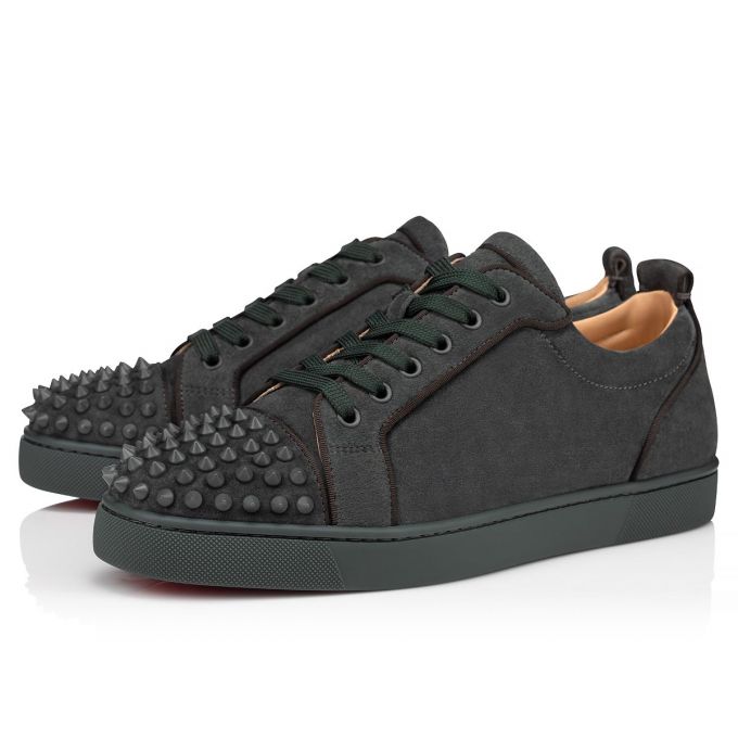 Christian Louboutin Louis Junior Sp 000 Mat Veau Velours Sneakers Sneakers Herren Dunkelgrau | AT-95398