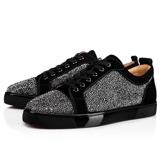 Christian Louboutin Louis Junior St 000 Strass Sneakers Sneakers Herren Schwarz | AT-64493