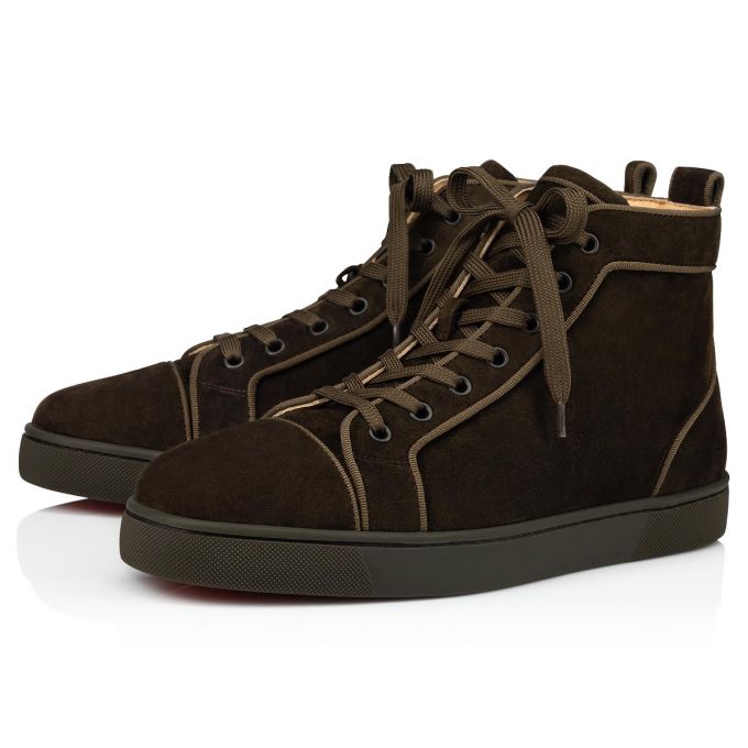 Christian Louboutin Louis Orlato 000 Alpino Veau Velours Sneakers Sneakers Herren Schokolade | AT-16222