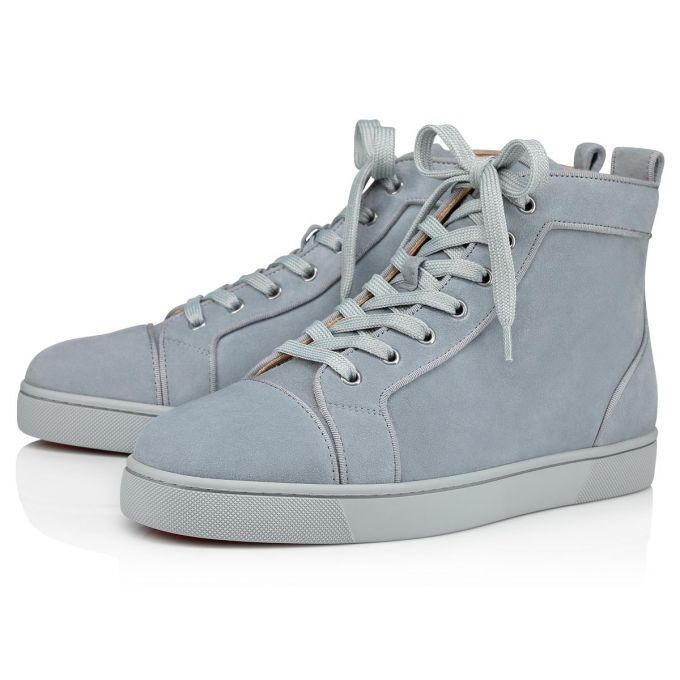 Christian Louboutin Louis Orlato 000 Brest Veau Velours Sneakers Sneakers Herren Hellblau | AT-84242