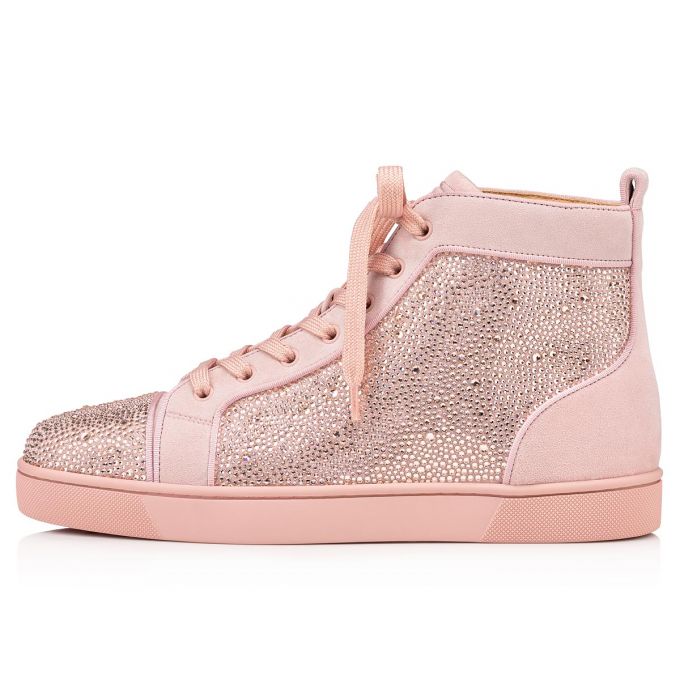 Christian Louboutin Louis Orlato 000 Dolce/Silk Strass Sneakers Sneakers Herren Rosa | AT-90490