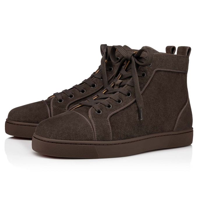 Christian Louboutin Louis Orlato 000 Veau Velours Sneakers Sneakers Herren Dunkelgrau | AT-52889