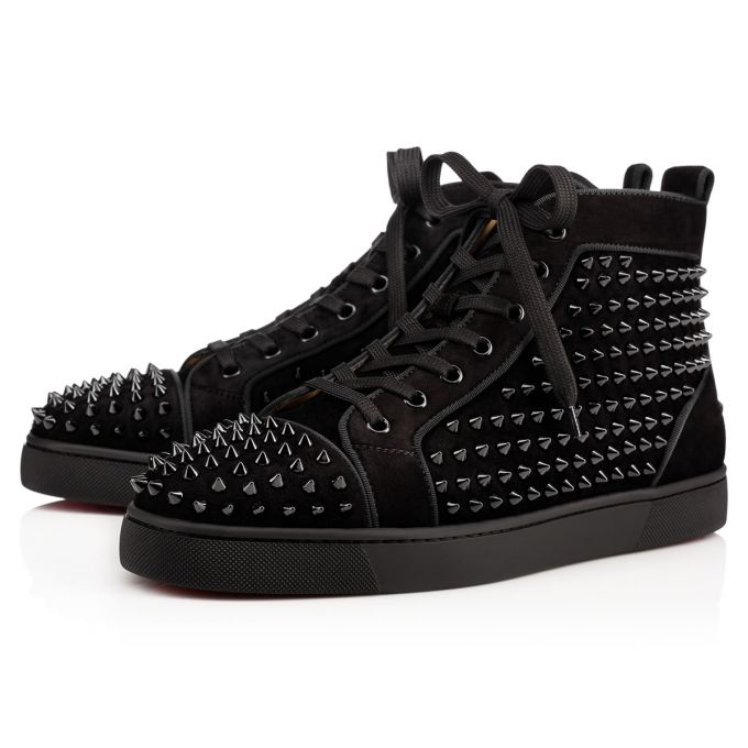 Christian Louboutin Louis Orlato 000 Veau Velours Sneakers Sneakers Herren Schwarz | AT-67903