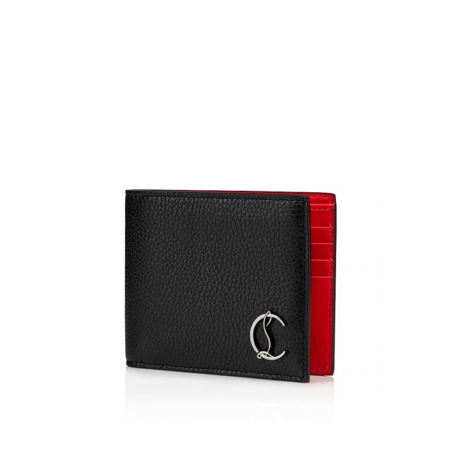 Christian Louboutin M Coolcard Wallet Calf Empire/ Klassische Leder Wallets Geldbörse Herren Schwarz | AT-15881