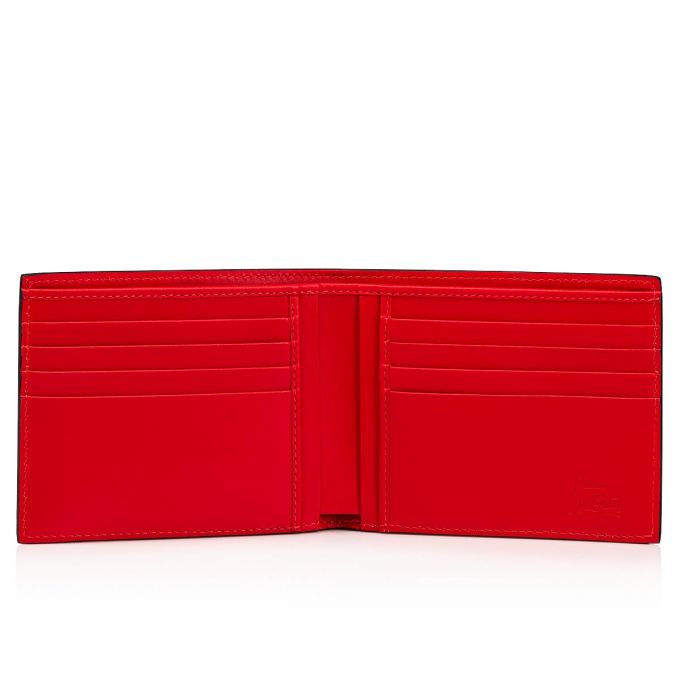 Christian Louboutin M Coolcard Wallet Calf Empire/ Klassische Leder Wallets Geldbörse Herren Schwarz | AT-15881