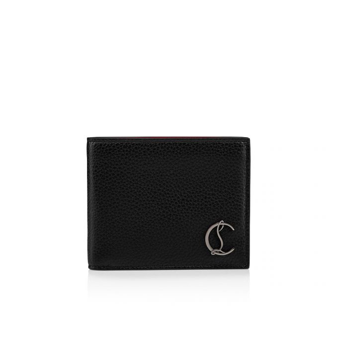 Christian Louboutin M Coolcard Wallet Calf Empire/ Klassische Leder Wallets Geldbörse Herren Schwarz | AT-15881