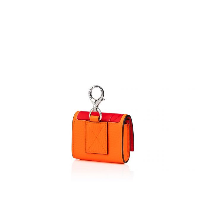 Christian Louboutin M Grilou Airpods Case Creative Leder Pouches Beuteltasche Herren Rot Orange | AT-92293