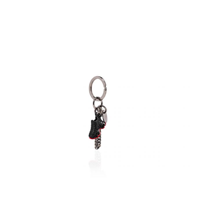 Christian Louboutin M Lauf Metallic Finish Keyrings Schlüsselring Damen Schwarz Rot | AT-34217