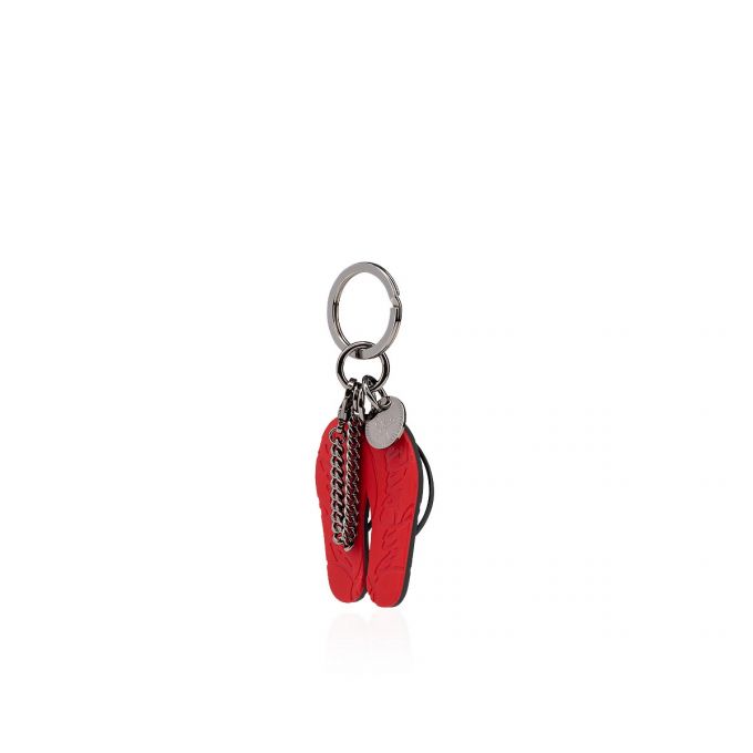 Christian Louboutin M Loubiflip Keyring Plastic Finish Keyrings Schlüsselring Herren Schwarz | AT-39254