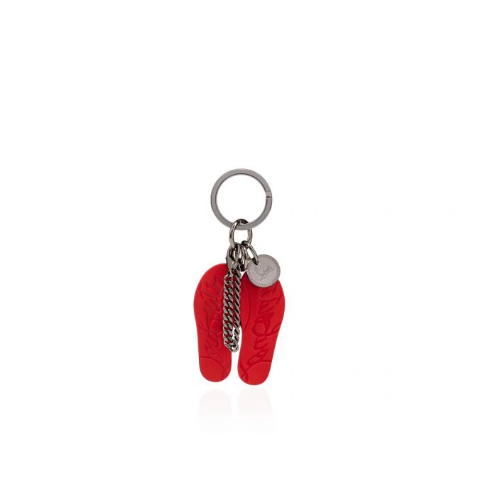 Christian Louboutin M Loubiflip Keyring Plastic Finish Keyrings Schlüsselring Herren Schwarz | AT-39254