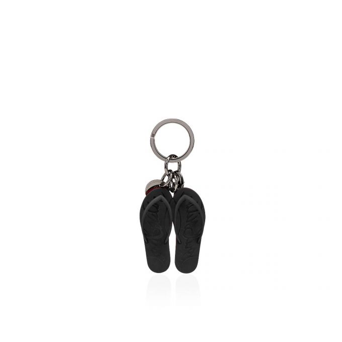 Christian Louboutin M Loubiflip Keyring Plastic Finish Keyrings Schlüsselring Damen Schwarz | AT-69568