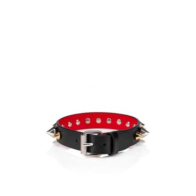 Christian Louboutin M Loubilink Bracelet Klassische Leder Bracelets Bracelets Herren Schwarz Mehrfarbig | AT-93066