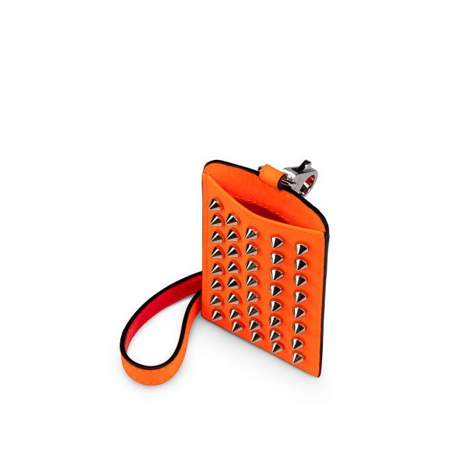 Christian Louboutin M Miloucah Creative Leder Card Holder Card Holder Herren Orange Silber | AT-77667