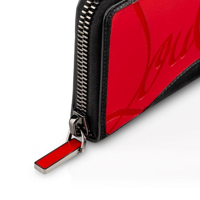 Christian Louboutin M Panettone Wal Klassische Leder Wallets Geldbörse Herren Rot Schwarz | AT-24202