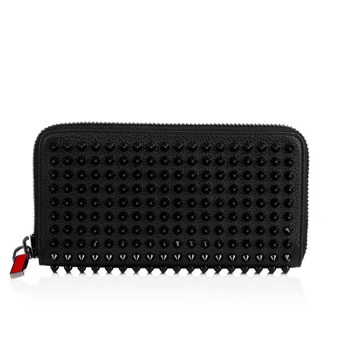 Christian Louboutin M Panettone Wal Klassische Leder Wallets Geldbörse Damen Schwarz | AT-68644