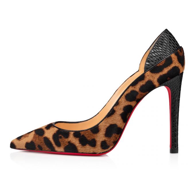 Christian Louboutin Maastricht 100 Exotic Leder Pumps Pumps Damen Braun Schwarz | AT-83231