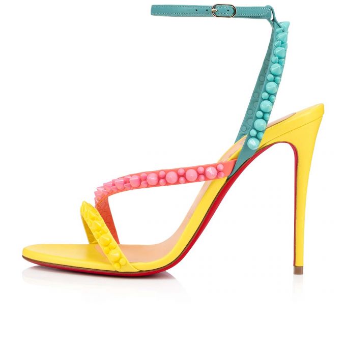 Christian Louboutin Mafaldina Spikes 100 Nappa Sandals Sandalen Damen Mehrfarbig | AT-37446