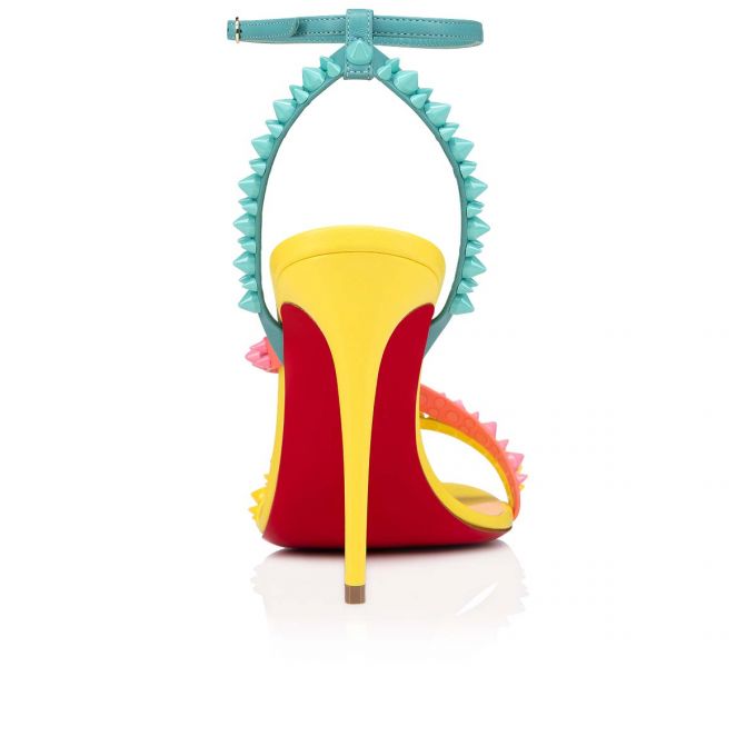 Christian Louboutin Mafaldina Spikes 100 Nappa Sandals Sandalen Damen Mehrfarbig | AT-37446