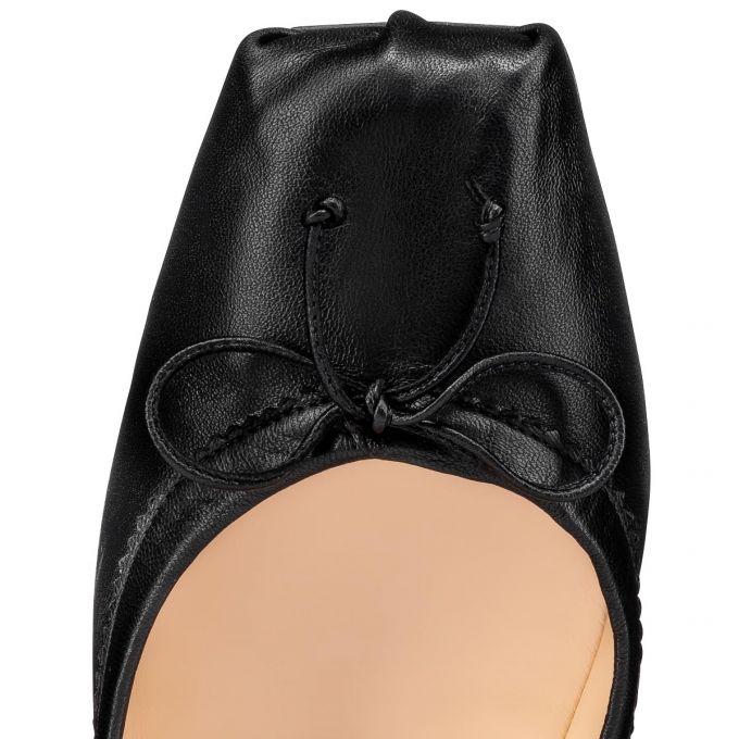 Christian Louboutin Mamadrague Nappa Flats Flats Damen Schwarz | AT-97522