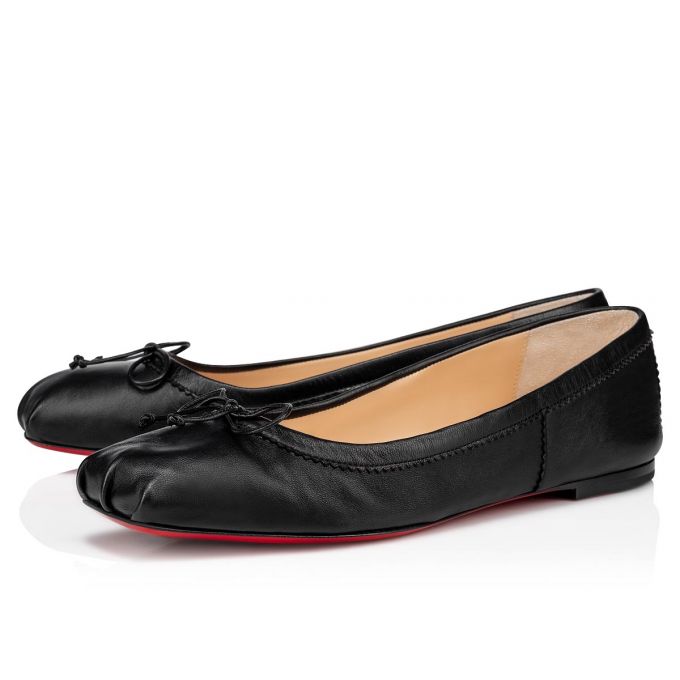 Christian Louboutin Mamadrague Nappa Flats Flats Damen Schwarz | AT-97522