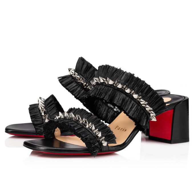 Christian Louboutin Marivodou 55 Mules Mules Damen Schwarz | AT-43582