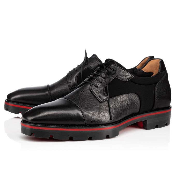 Christian Louboutin Mika Sky 000 Calf Derby Derby Herren Schwarz | AT-67752