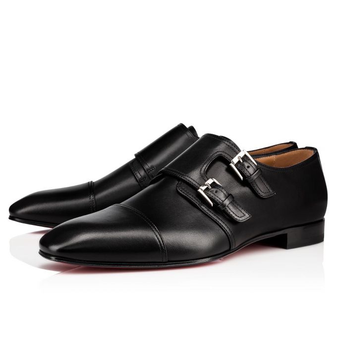 Christian Louboutin Mortimer 000 Calf Monk Straps Monk Straps Herren Schwarz | AT-07292