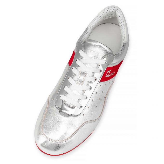 Christian Louboutin My K Low Nappa Sneakers Sneakers Damen Silber | AT-11031