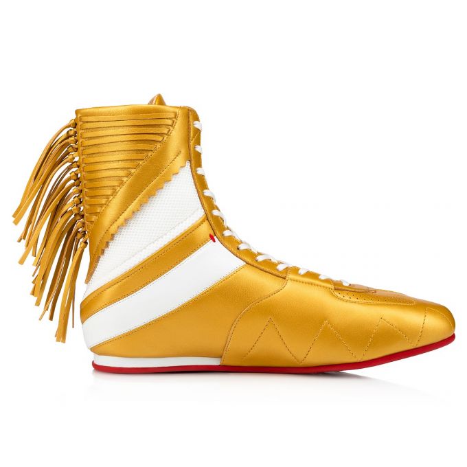 Christian Louboutin My K.O. Calf Sneakers Sneakers Herren Gold | AT-36105