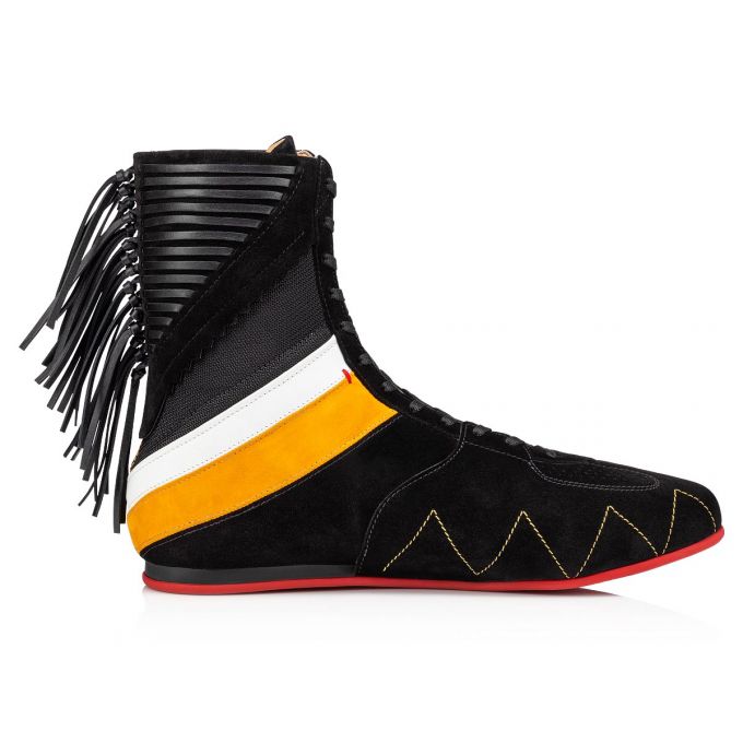 Christian Louboutin My K.O. Version Veau Velours Sneakers Sneakers Herren Schwarz | AT-30407