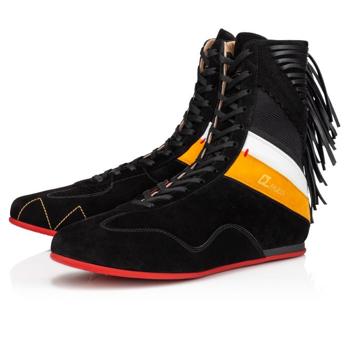 Christian Louboutin My K.O. Version Veau Velours Sneakers Sneakers Herren Schwarz | AT-30407