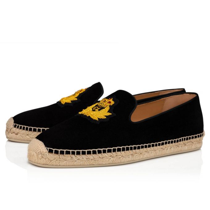 Christian Louboutin Nanou Orlato 000 Calf Espadrilles Espadrilles & Sandals Herren Schwarz | AT-36446