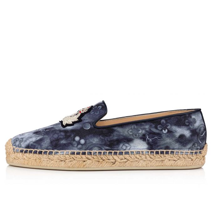 Christian Louboutin Nanou Orlato Baumwoll Espadrilles Espadrilles Damen Mehrfarbig Blau | AT-60526