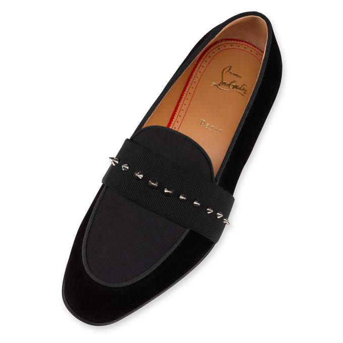 Christian Louboutin Nit Night Creative Fabric Loafer Loafers Herren Schwarz Silber | AT-79244