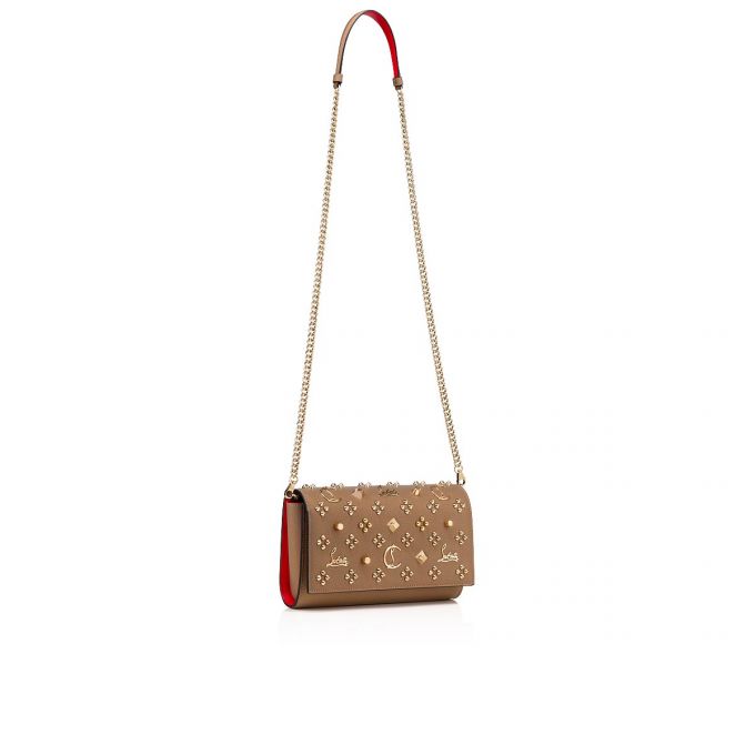 Christian Louboutin Paloma Clutch Creative Fabric Evening Bags Evening Bags Damen Beige Gold | AT-00436