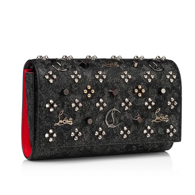 Christian Louboutin Paloma Clutch Creative Leder Pouches Beuteltasche Damen Schwarz Mehrfarbig | AT-00602