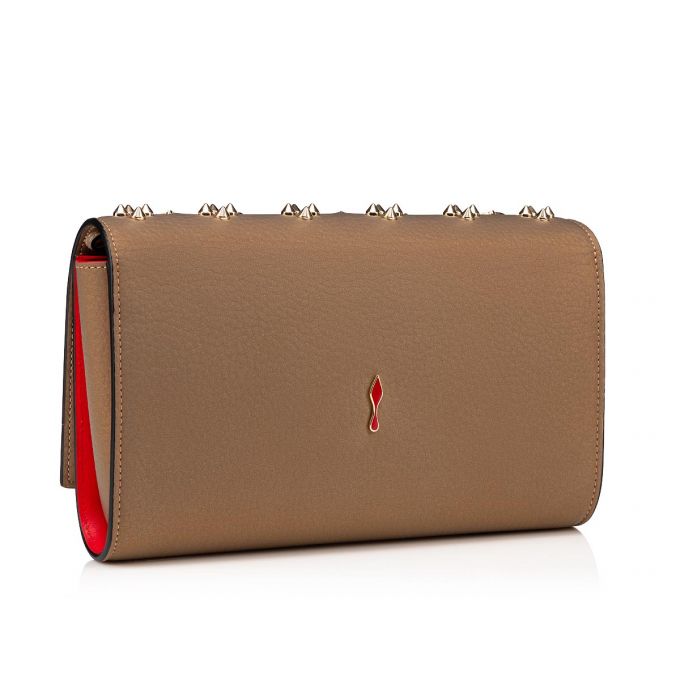 Christian Louboutin Paloma Clutch Creative Fabric Pouches Beuteltasche Damen Beige Gold | AT-03173