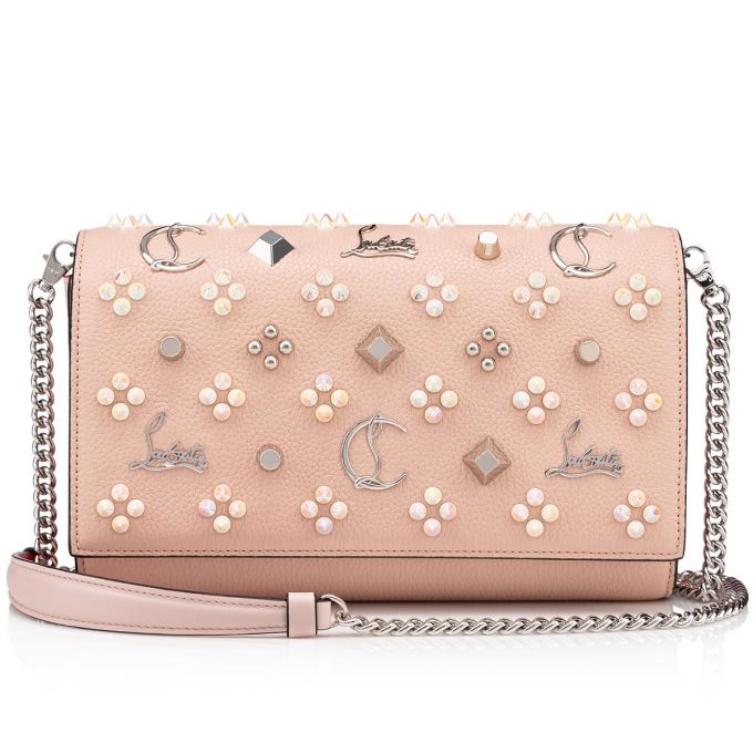 Christian Louboutin Paloma Clutch Klassische Leder Cross Body Bags Cross Body Bags Damen Rosa Gold Weiß | AT-02648