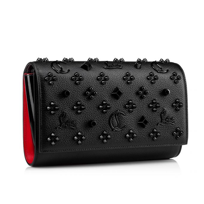 Christian Louboutin Paloma Clutch Klassische Leder Pouches Beuteltasche Damen Schwarz | AT-56904