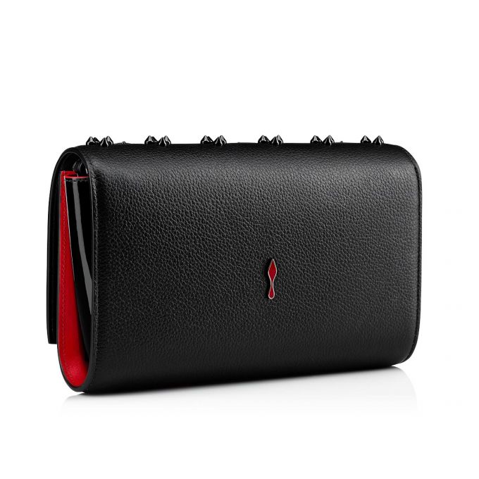 Christian Louboutin Paloma Clutch Klassische Leder Pouches Beuteltasche Damen Schwarz | AT-56904