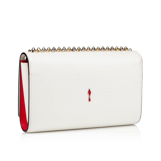 Christian Louboutin Paloma Clutch Klassische Leder Pouches Beuteltasche Damen Weiß Mehrfarbig | AT-57699