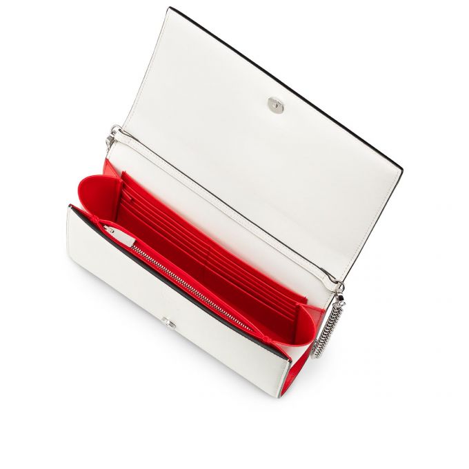 Christian Louboutin Paloma Clutch Klassische Leder Pouches Beuteltasche Damen Weiß Mehrfarbig | AT-57699