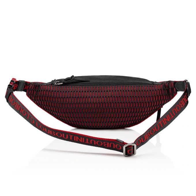 Christian Louboutin Parisnyc Cl Riemen Creative Fabric Bum Bags Bum Bags Herren Schwarz Rot | AT-21791