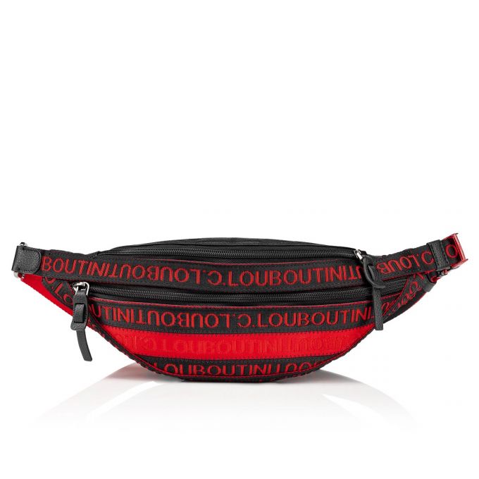 Christian Louboutin Parisnyc Cl Riemen Creative Fabric Bum Bags Bum Bags Herren Schwarz Rot | AT-21791