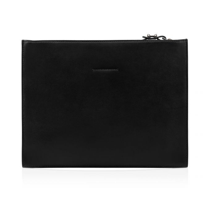 Christian Louboutin Pifpouch Klassische Leder Pouches Beuteltasche Herren Schwarz Mehrfarbig | AT-38573