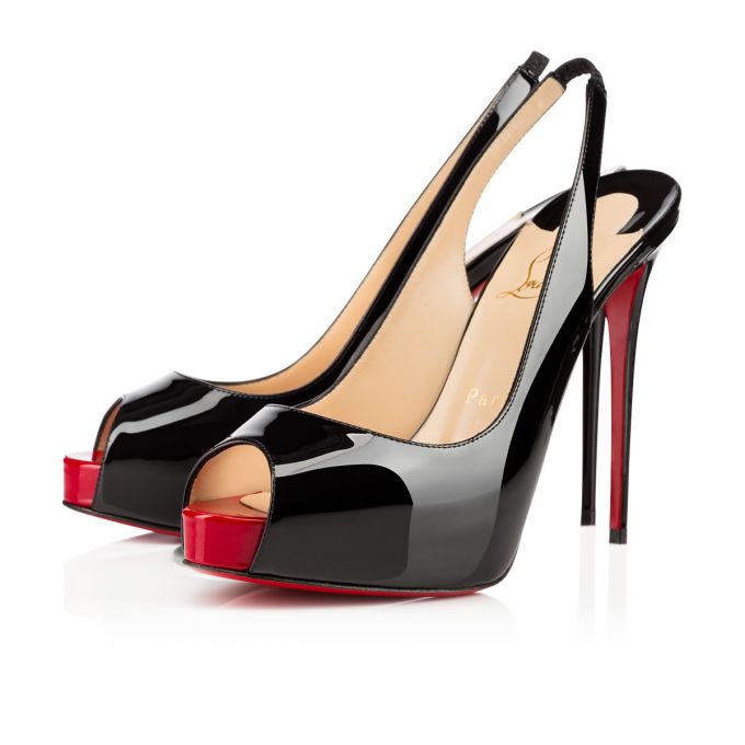 Christian Louboutin Private Number 120 120 Lack Platforms Platforms Damen Schwarz Rot | AT-32480