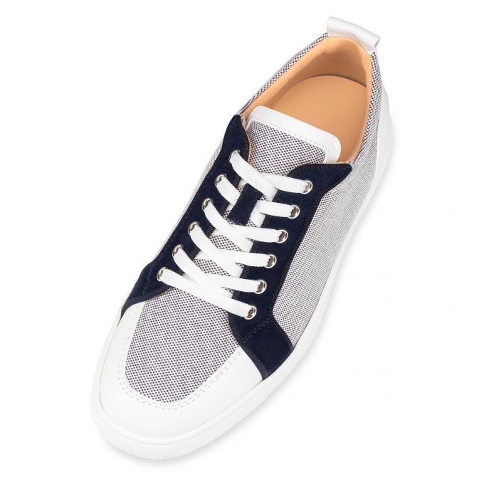 Christian Louboutin Rantulow Version Baumwoll Sneakers Sneakers Herren Navy | AT-50440