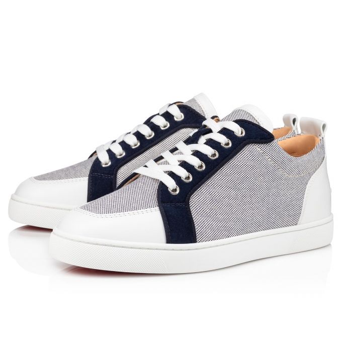 Christian Louboutin Rantulow Version Baumwoll Sneakers Sneakers Herren Navy | AT-50440