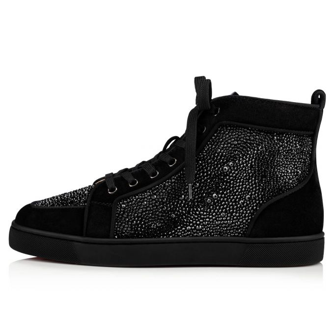 Christian Louboutin Rantus Strass 000 Strass Sneakers Sneakers Herren Schwarz | AT-95354